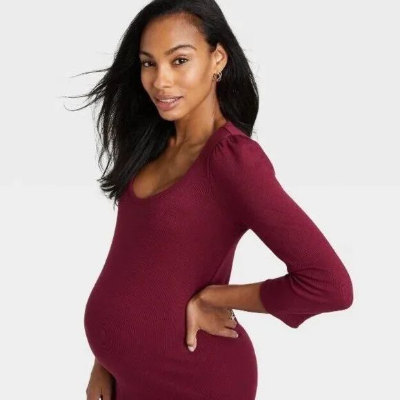 fitted lace wedding dress Hatch Collection Maternity The Softest Rib Nursing Friendly Dress